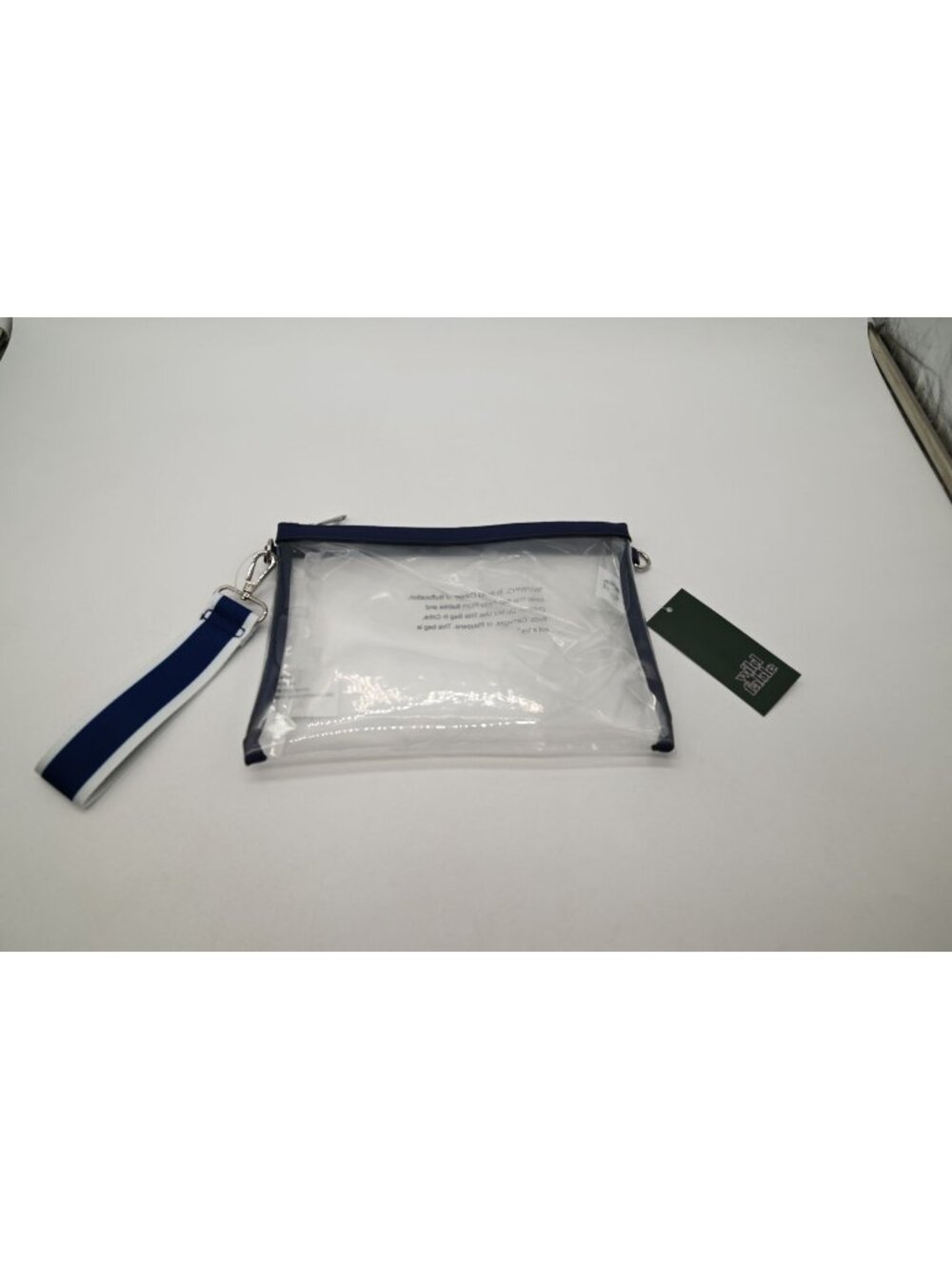 NWT Wild Fable Game Day Clear Wristlet Clutch Navy Blue Stadium Event Purse
